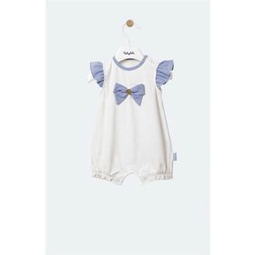 Babydola 12983 Kız Bebek Kısa Kollu Fiyonklu Tulum