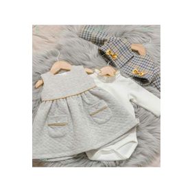 Babydola 13448 Gri Bolerolu Kız Çocuk Elbise