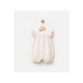 Babydola 13682 Kız Bebek Kısa Kollu Çiçekli Tulum