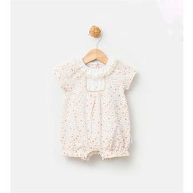 Babydola 13718 Kız Bebek Kısa Kollu Çiçekli Tulum