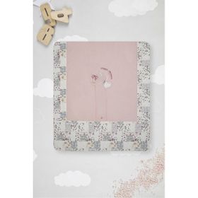 Babydola Pamuk Kız Bebek Çiçek Baskılı Battaniye