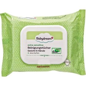 Babydream Çok Hassas Cilt Yüz ve Ellere Özel Aloe Veralı 25'li Bebek Islak Mendil