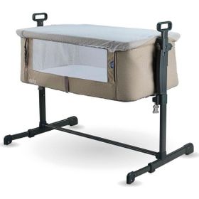 BabyHope 8100 Kahverengi Elite Anne Yanı Kademeli Portatif Beşik