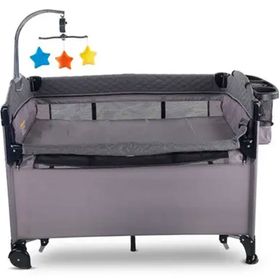 Babyhope BH-1080 Royal Grey 70x110 cm Anne Yanı Oyun Parkı Beşik
