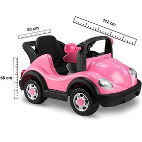 Babyhope W-431R Uzaktan Kumandalı 12V Pembe Akülü Araba