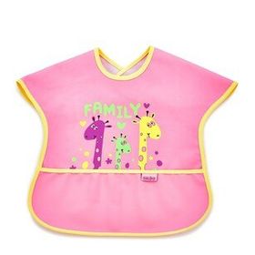Babyjem 029 Pembe Poli Muşamba Büyük Mama Önlüğü