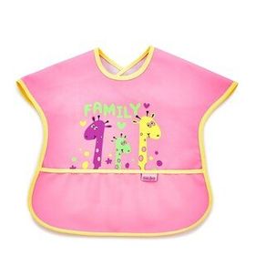 Babyjem 029 Pembe Poli Muşamba Büyük Mama Önlüğü