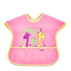 Babyjem 029 Pembe Poli Muşamba Büyük Mama Önlüğü