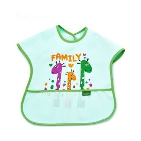 Babyjem 029 Yeşil Poli Muşamba Büyük Mama Önlüğü