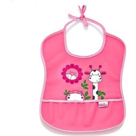 Babyjem 030 Pembe Poli Muşamba Küçük Mama Önlüğü