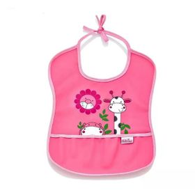 Babyjem 030 Pembe Poli Muşamba Küçük Mama Önlüğü