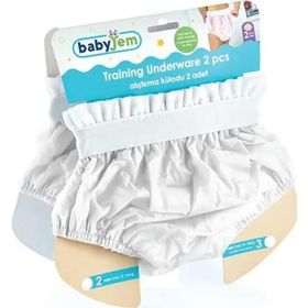 Babyjem 2'li Beyaz Lüx Bebek Alıştırma Külodu