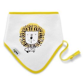 Babyjem 417 Ekru Aslan Fular Önlük Emzik Tutacaklı