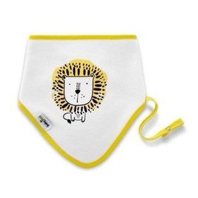 Babyjem 417 Ekru Aslan Fular Önlük Emzik Tutacaklı
