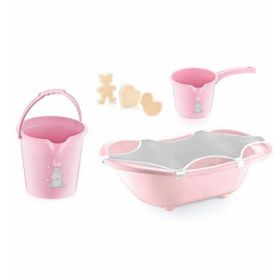 BabyJem 439 Pembe Bebek Banyo Küvet Seti 5 Parça