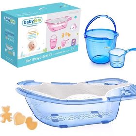 Babyjem 540 Mavi 5 Parça Bebek Banyo Seti