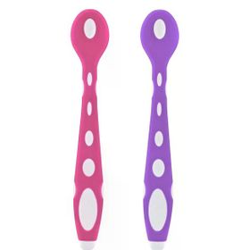 Babyjem 563 Pembe Mor Silikon Mama Kaşığı