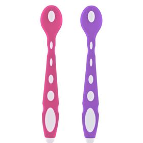 Babyjem 563 Pembe Mor Silikon Mama Kaşığı