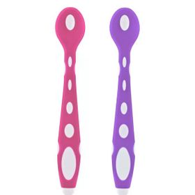 Babyjem 563 Pembe Mor Silikon Mama Kaşığı