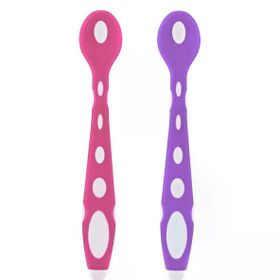 Babyjem 563 Pembe Mor Silikon Mama Kaşığı