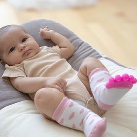 Babyjem 6-12 Ay Diş Kaşıyıcılı Havlu Bebek Çorabı Pembe