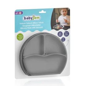 Babyjem 715 6+ Ay Gri Silikon Tabak