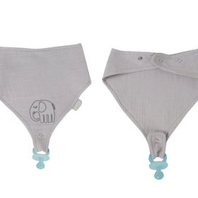 Babyjem 837 Gri Emzik Askılı Müslin Önlük
