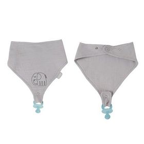 Babyjem 837 Gri Emzik Askılı Müslin Önlük