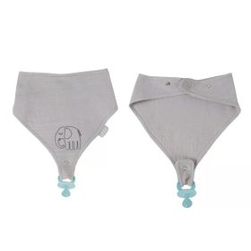 Babyjem 837 Gri Emzik Askılı Müslin Önlük