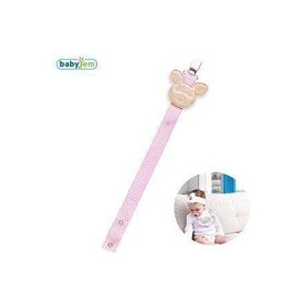 Babyjem 8681049244277 Pembe Emzik Tutacağı Desenli Ayıcık