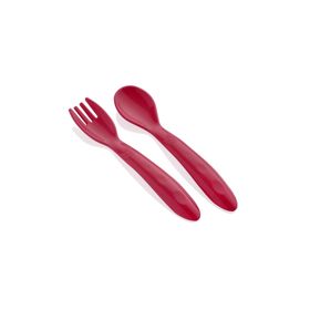 Babyjem 9234957 Kırmızı Mama Kaşık Çatal Takımı