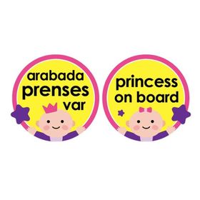 BabyJem Araba Pembe Cam Yazısı
