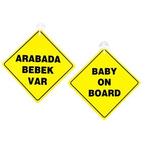 Babyjem ART-094 Sarı Vakumlu Araba Cam Yazısı
