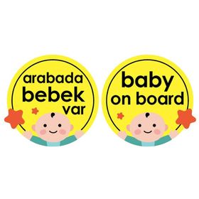 Babyjem ART-094 Sarı Vakumlu Araba Cam Yazısı