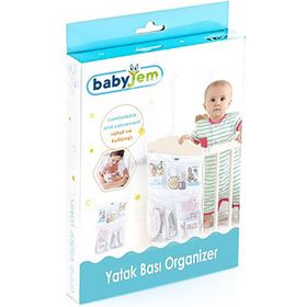 Babyjem Beyaz Yatak Beşik Başı Organizer
