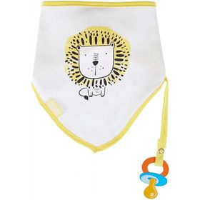 Babyjem Fular Emzik Tutacaklı Ekru Aslan Beyaz Mama Önlüğü