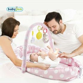 Babyjem Gri Oyuncaklı Anne Baba Yanı Bebek Yatağı
