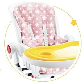 Babyjem Kaplamalı Pudra Yıldız Mama Sandalyesi Minderi