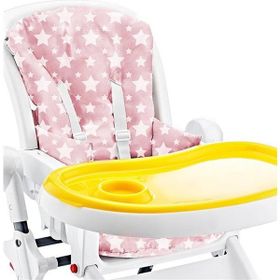 Babyjem Kaplamalı Pudra Yıldız Mama Sandalyesi Minderi