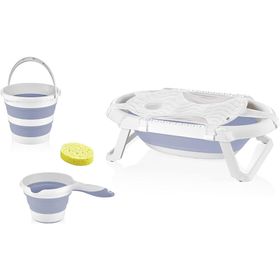 Babyjem Katlanır Mavi Banyo Seti