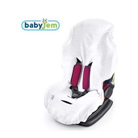 Babyjem Örme Havlu Beyaz Oto Koltuğu Kılıfı
