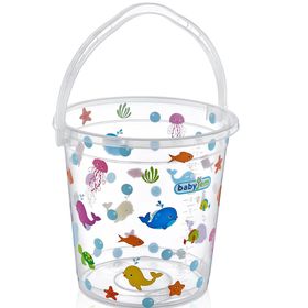 Babyjem Şeffaf Beyaz Bebek Banyo Kovası