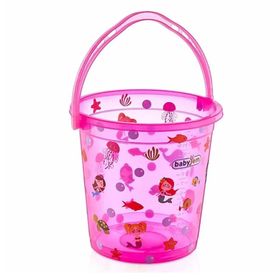 Babyjem Şeffaf Pembe Bebek Banyo Kovası