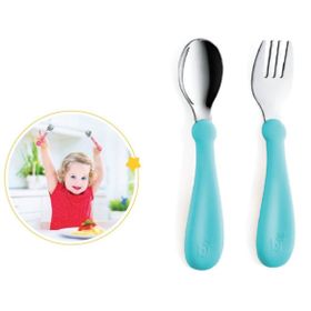 Babyjem Turkuaz Paslanmaz Çelik Çatal Kaşık Seti