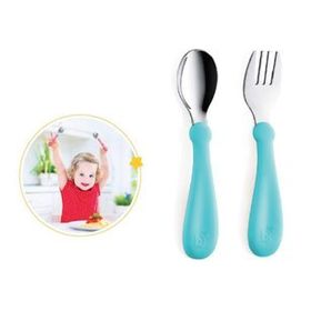 Babyjem Turkuaz Paslanmaz Çelik Çatal Kaşık Seti