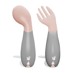 Babyjem Tutmalı Açılı Gül Kurusu Çatal Kaşık