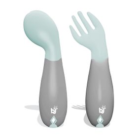 Babyjem Tutmalı Açılı Yeşil Çatal Kaşık