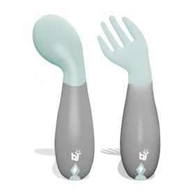 Babyjem Tutmalı Açılı Yeşil Çatal Kaşık