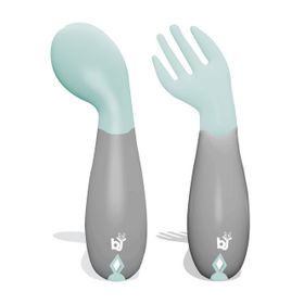 Babyjem Tutmalı Açılı Yeşil Çatal Kaşık
