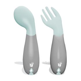 Babyjem Tutmalı Açılı Yeşil Çatal Kaşık